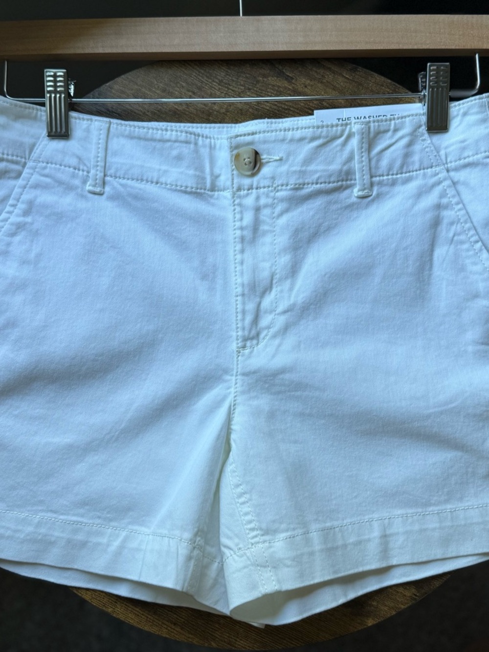 LOFT White Twill Shorts Size 2 NWT 4” Inseam Summer Classic Clean Look 🤍 - Picture 10 of 13